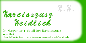 narcisszusz weidlich business card